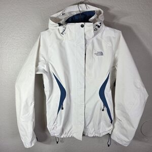 The North Face Size M Hyvent Waterproof Jacket Hooded White Womens